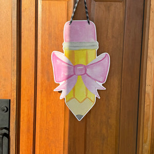 Pretty Pink Pencil - Door Hanger