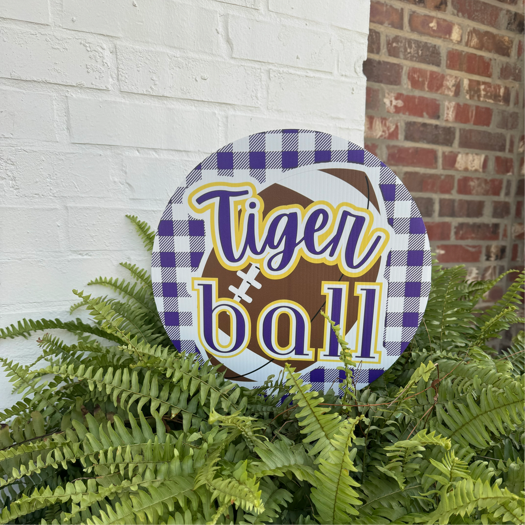 Tiger Ball Gingham Circle